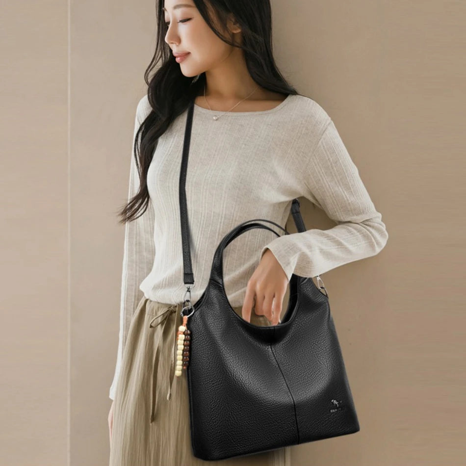 Shoulder Crossbody Bags for Women Luxury Ladies Solid Color Tote Sac Messenger Bag Soft PU Leather Purses and Handbags Sac
