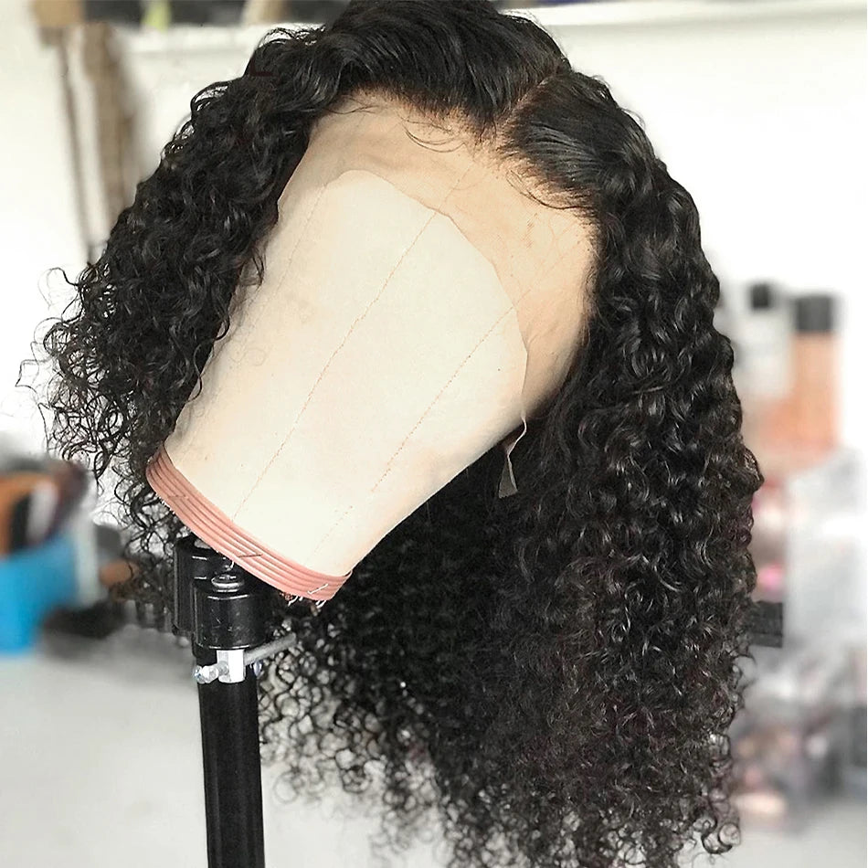 Glueless Wigs 100% Human Hair Water Wave Short Bob Wigs 13x4 HD Lace Front Wigs Pre Plucked Deep Curly Wear And Go Wigs Sale