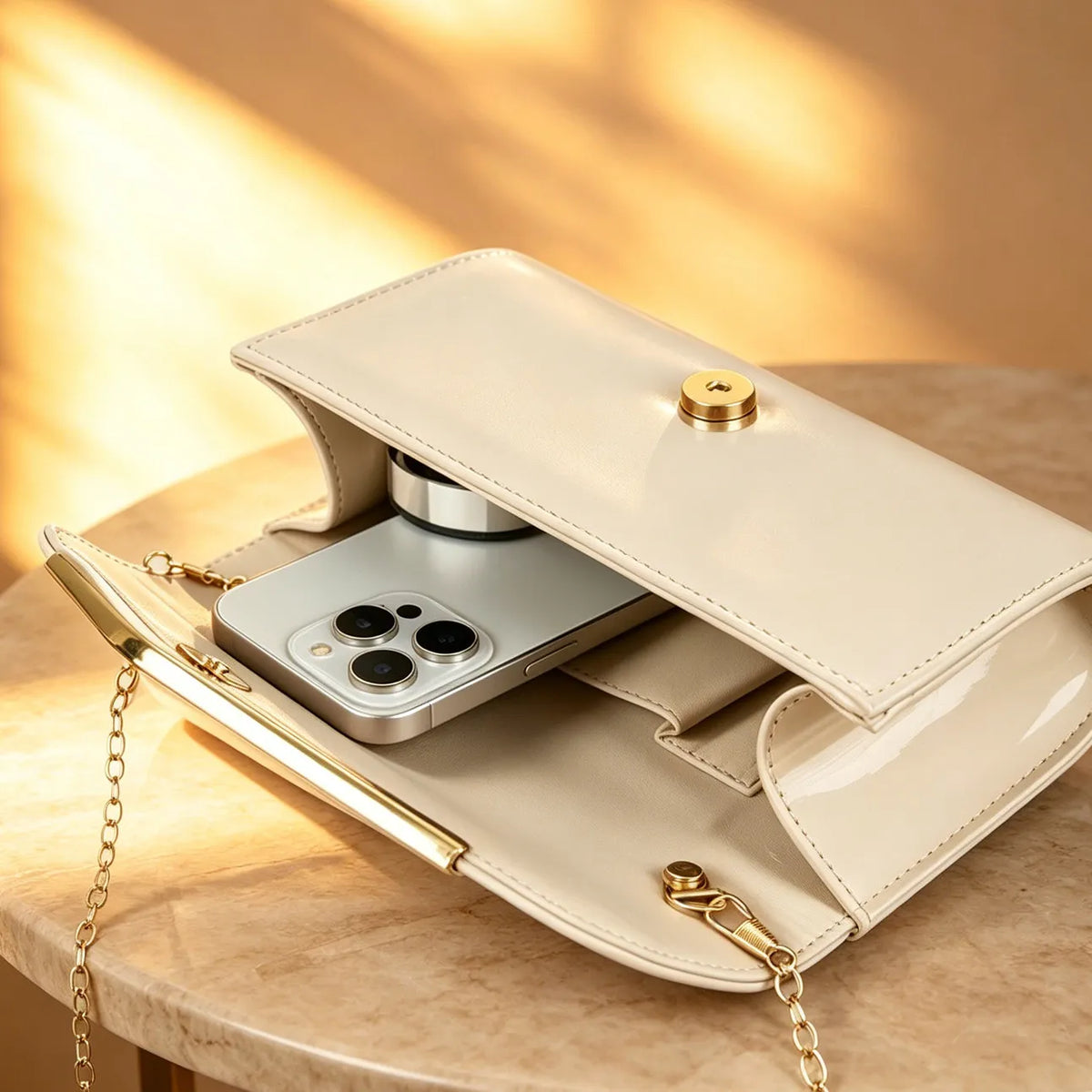 Elegant Patent Leather Evening Clutch Bag for Women Luxury Party Purse Wedding Prom Shoulder Chain Handbag Envelope Bag