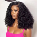Glueless Wigs 100% Human Hair Water Wave Short Bob Wigs 13x4 HD Lace Front Wigs Pre Plucked Deep Curly Wear And Go Wigs Sale