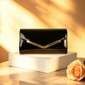 Elegant Patent Leather Evening Clutch Bag for Women Luxury Party Purse Wedding Prom Shoulder Chain Handbag Envelope Bag