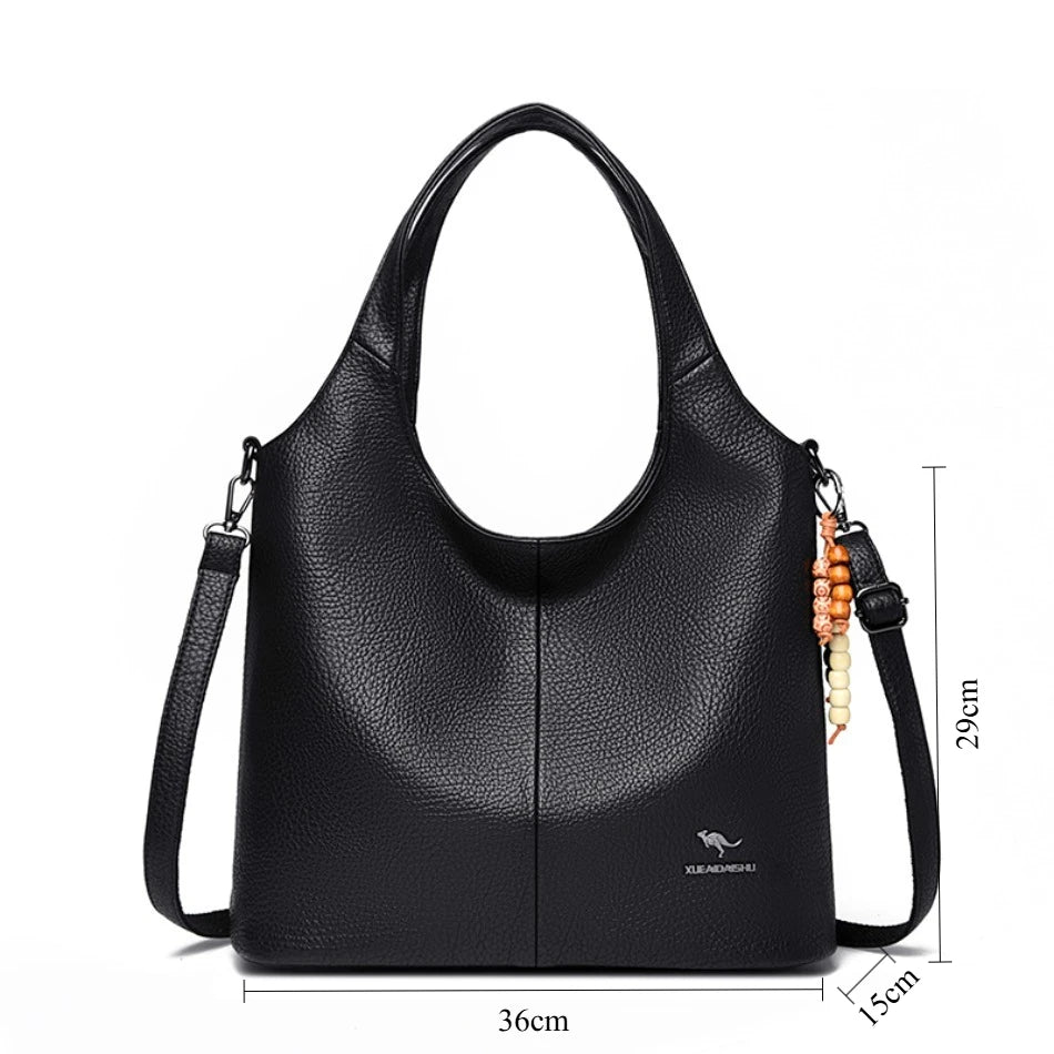 Shoulder Crossbody Bags for Women Luxury Ladies Solid Color Tote Sac Messenger Bag Soft PU Leather Purses and Handbags Sac