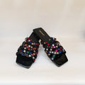 Pretty Soft Flat Shoes With Bag Set For Woman Fashion Style Rhinestone Party Slippers And Women Purse Latest Design