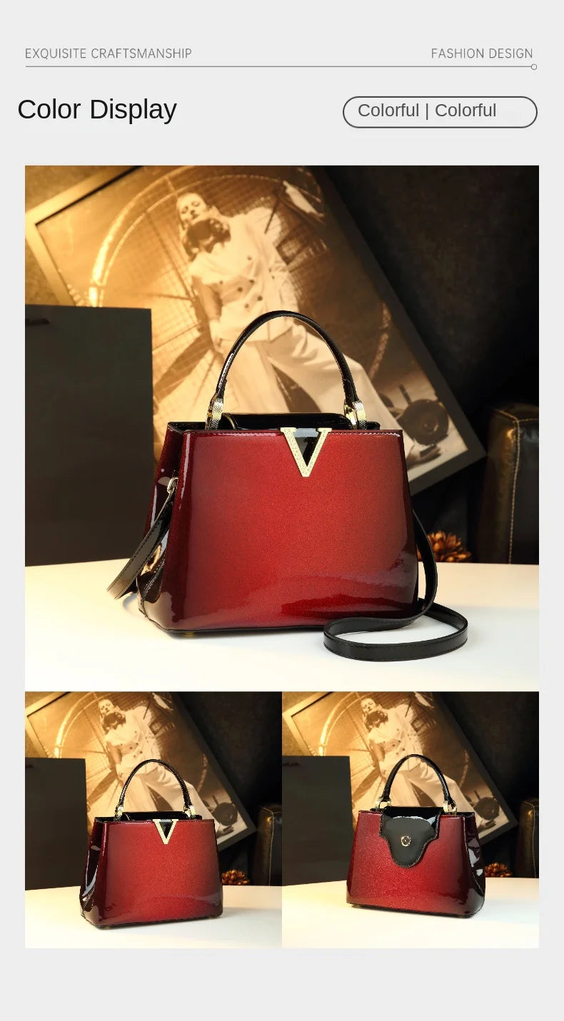 2026 Luxury Fashion Leather Women's Bag Diamonds V Letter Small Shoulder Crossbody Bag Girls Handbags Messenger Shell Bags