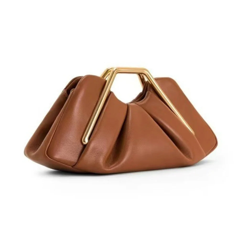 New Soft Leather Bag for Women Niche Cloud Bag Evening Pleated Bag High-end Handbag