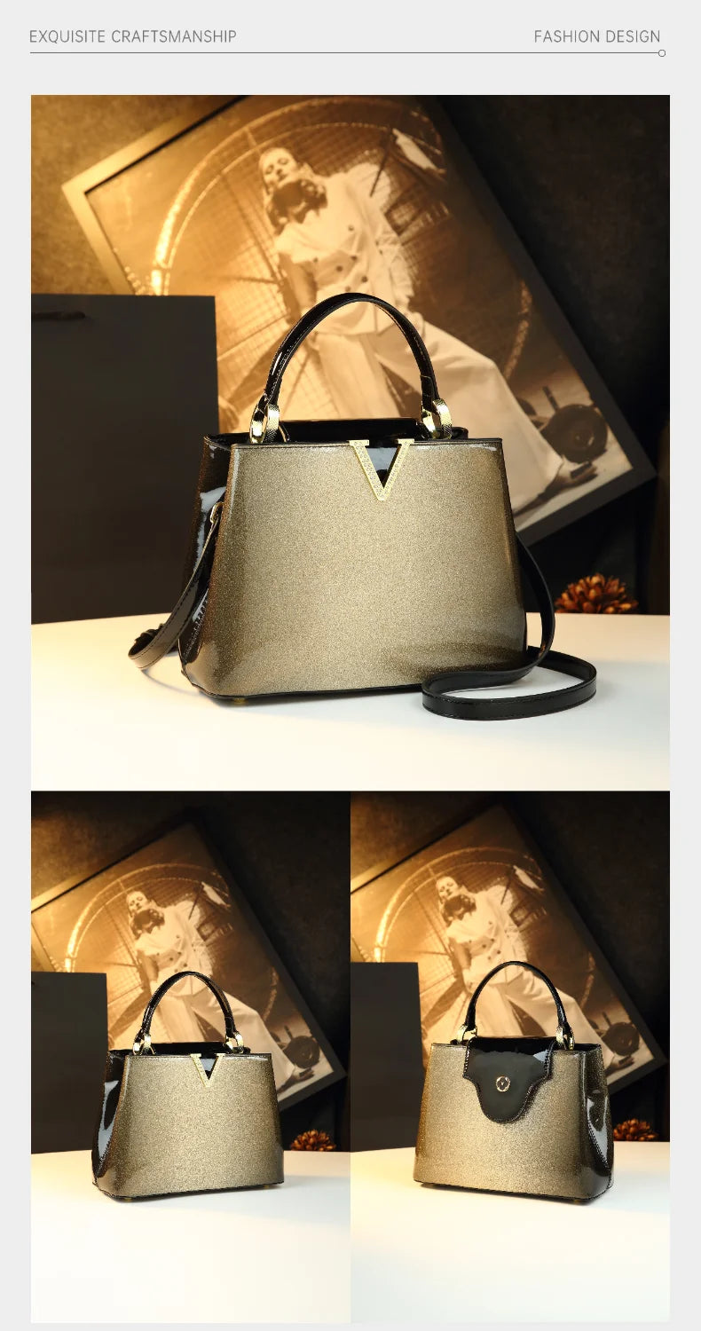 2026 Luxury Fashion Leather Women's Bag Diamonds V Letter Small Shoulder Crossbody Bag Girls Handbags Messenger Shell Bags