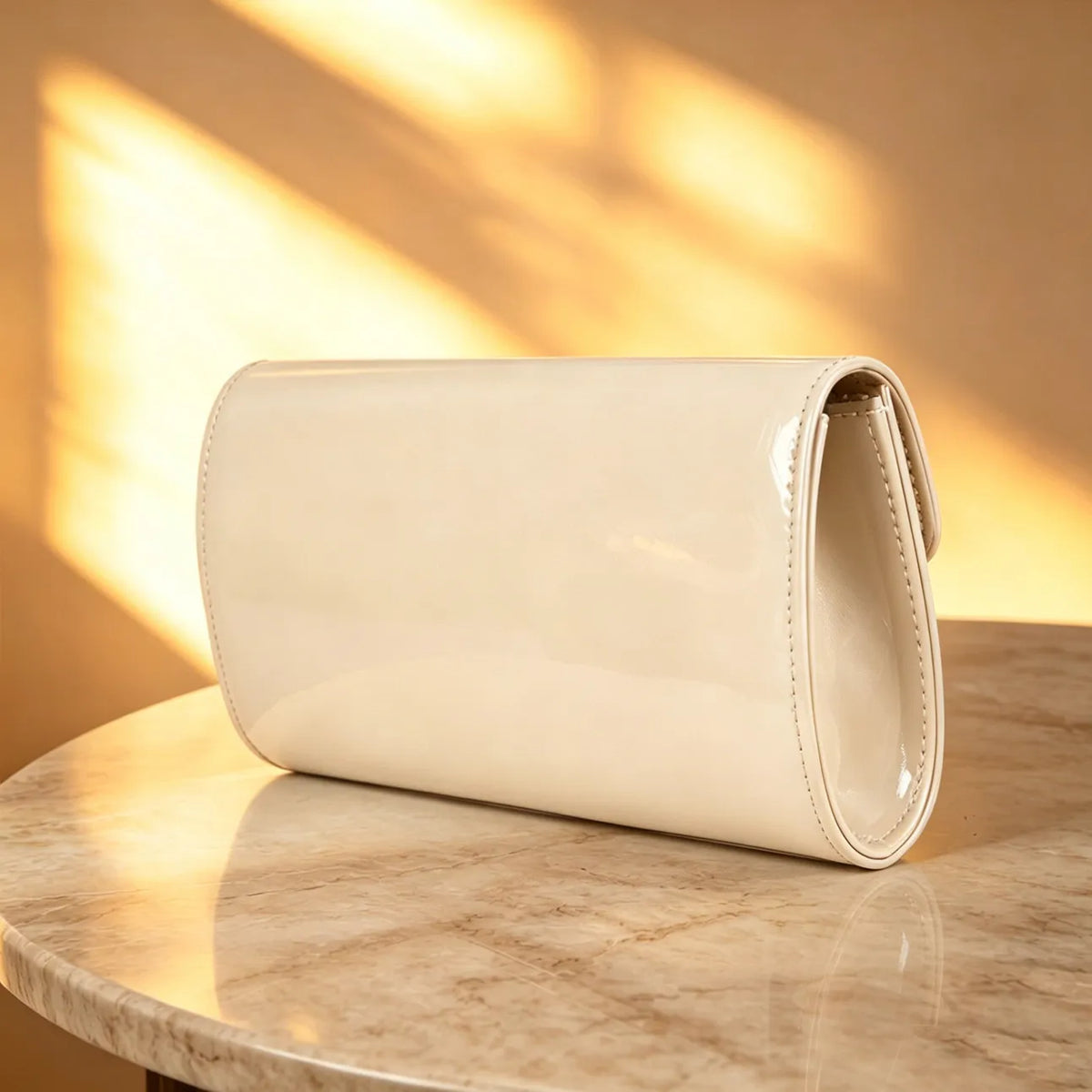 Elegant Patent Leather Evening Clutch Bag for Women Luxury Party Purse Wedding Prom Shoulder Chain Handbag Envelope Bag