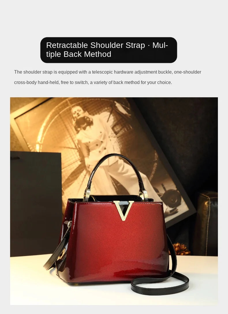 2026 Luxury Fashion Leather Women's Bag Diamonds V Letter Small Shoulder Crossbody Bag Girls Handbags Messenger Shell Bags