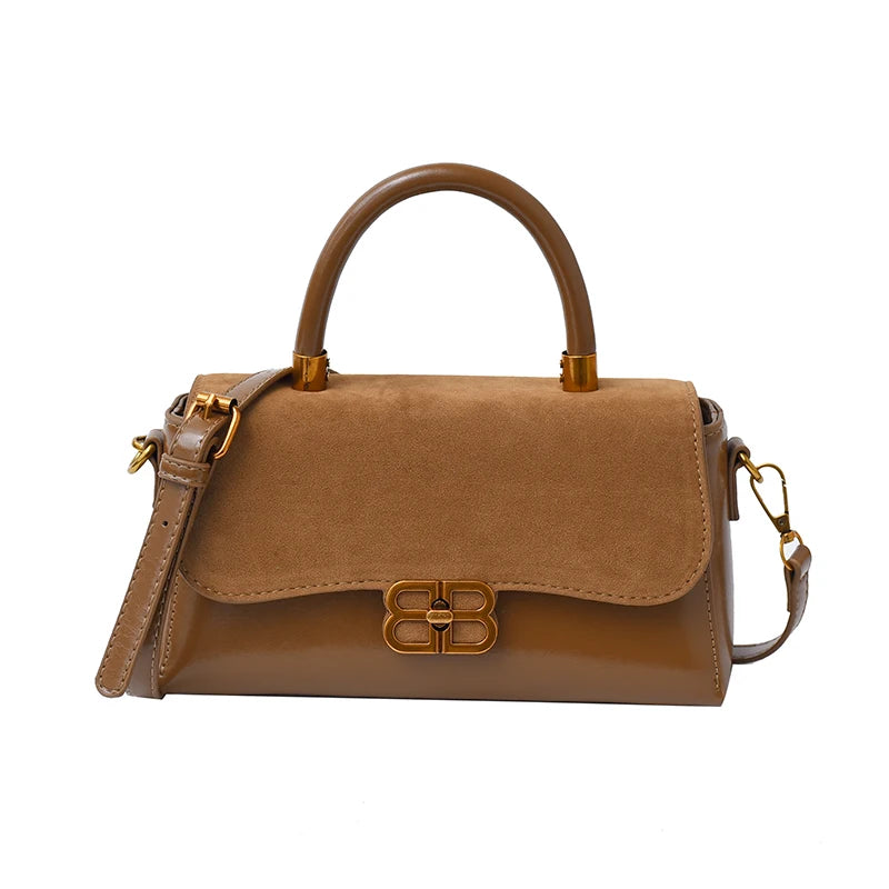 Elegant Temperament Minimalist 3-Way Bag (Shoulder/Crossbody/Handbag) Lightweight Versatile for Commute Dates & Daily Use